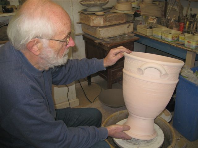 Maxwell Cowlin working in the studio